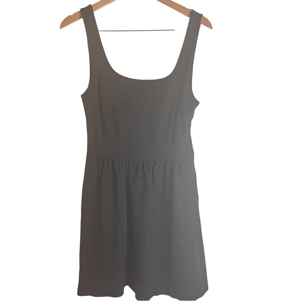 Madewell Womens Size Med Little Black Textured Dress Polka Dot Cocktail Formal‎
